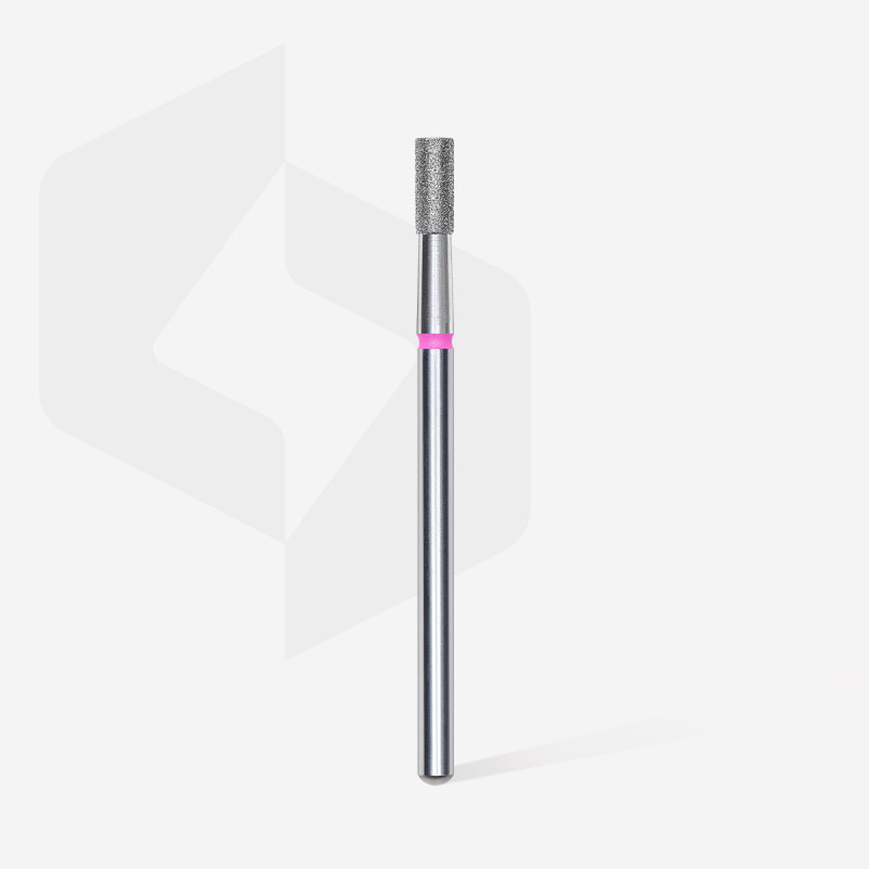 Diamond nail drill bit, “cylinder”, red, head diameter 2.5 mm/ working part 6 mm