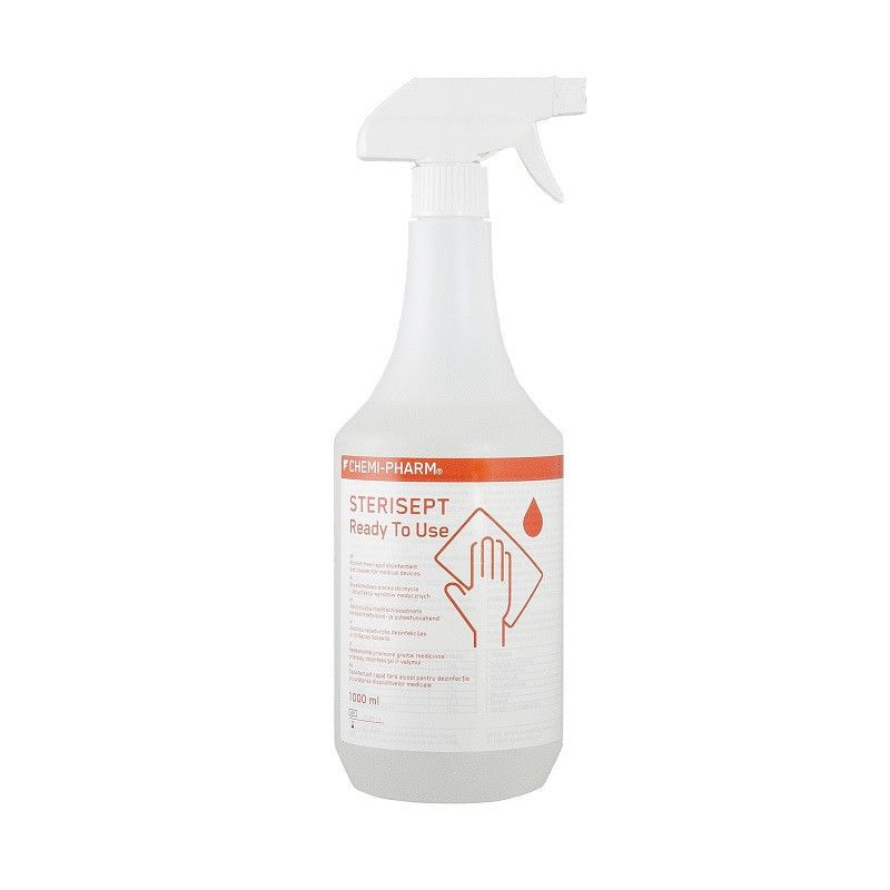 Solution sans alcool pour le nettoyage et la désinfection Chemi-Pharm Sterisept Ready to Use, 1000 ml