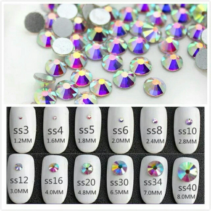 Стразы, ss6, 1440 шт