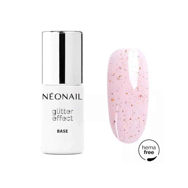 Glitter Effect Base Pink Sparkle NeoNail Hema Free - 7,2 ml