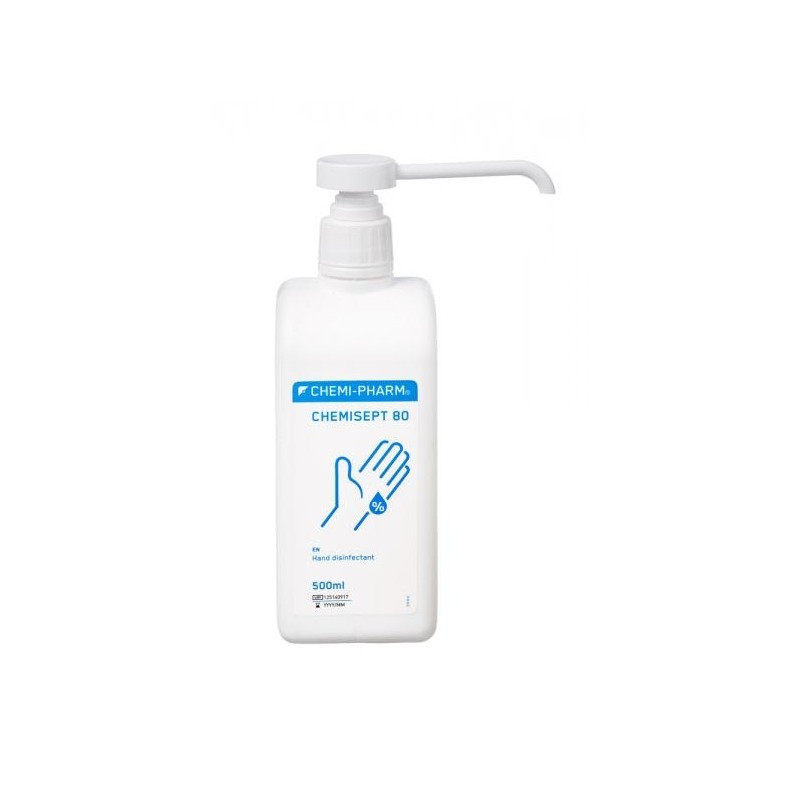 Chemi-Pharm CHEMISEPT 80, 500 ml, помпа (Дезинфекция рук)