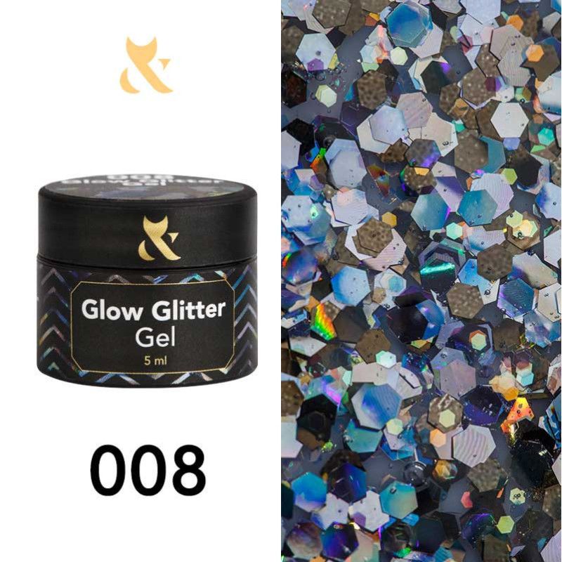 Glow Glitter Gel F.O.X 008 - 5 ml