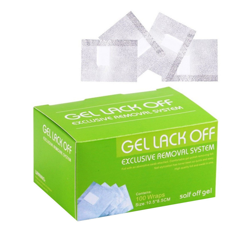 Foil for removing gel polish, 100 pcs