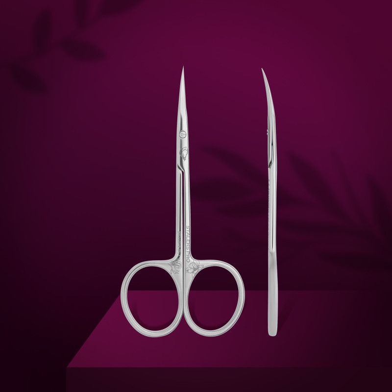 Professional cuticle scissors Staleks EXCLUSIVE 22/1m Magnolia