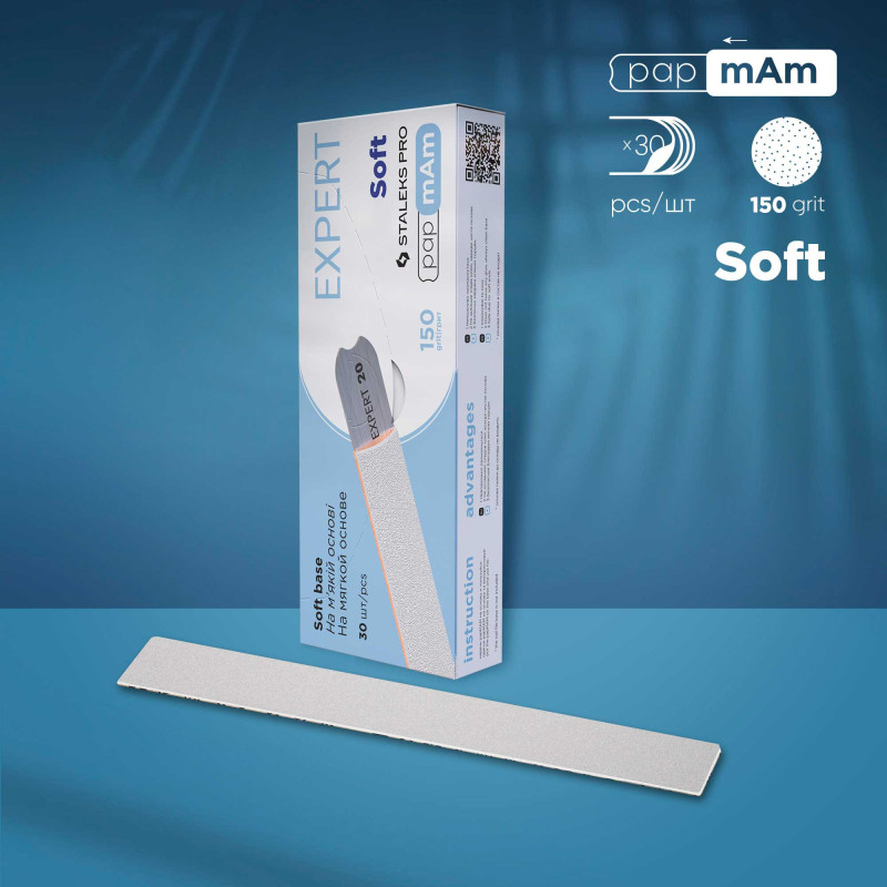 Kynsiviila - PaPmAm (pehmeä) Staleks Pro Expert 20, 150 grit (25 kpl)