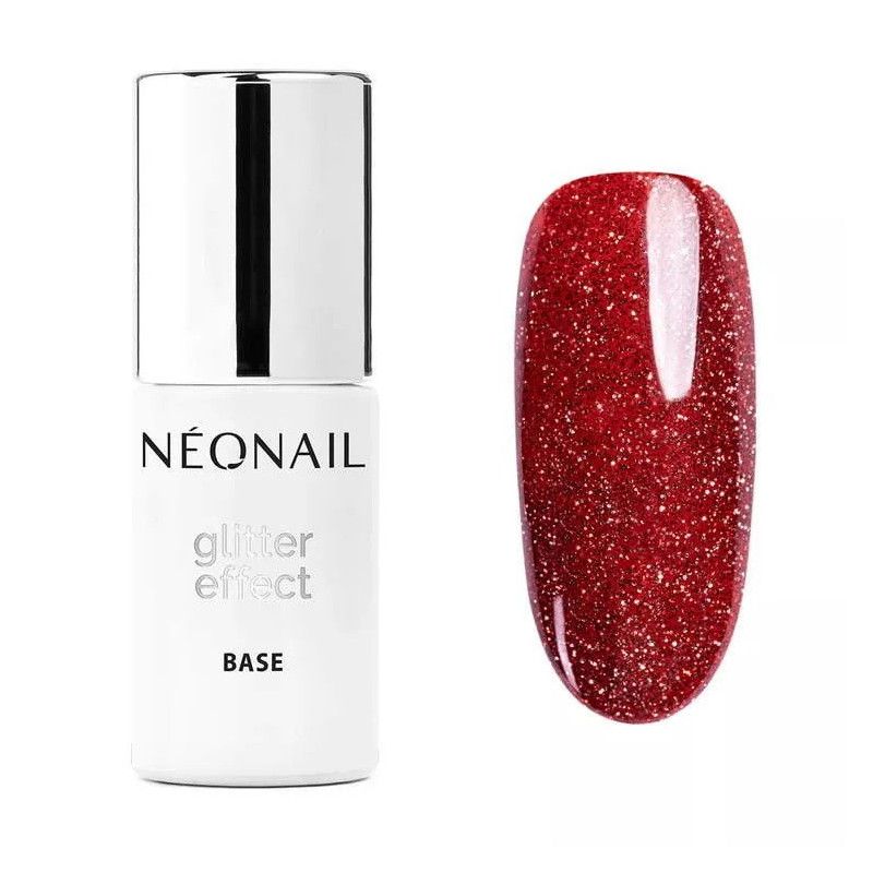 Glitter Effect Base Red Shine NeoNail - 7,2 ml