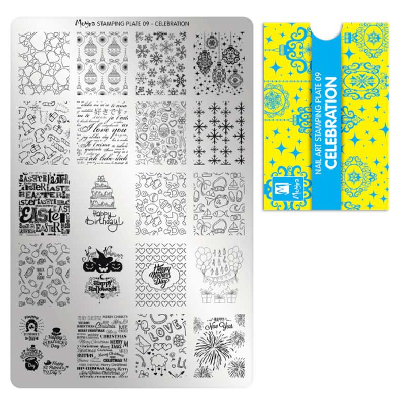 Stamping plate Moyra - Celebration - 09