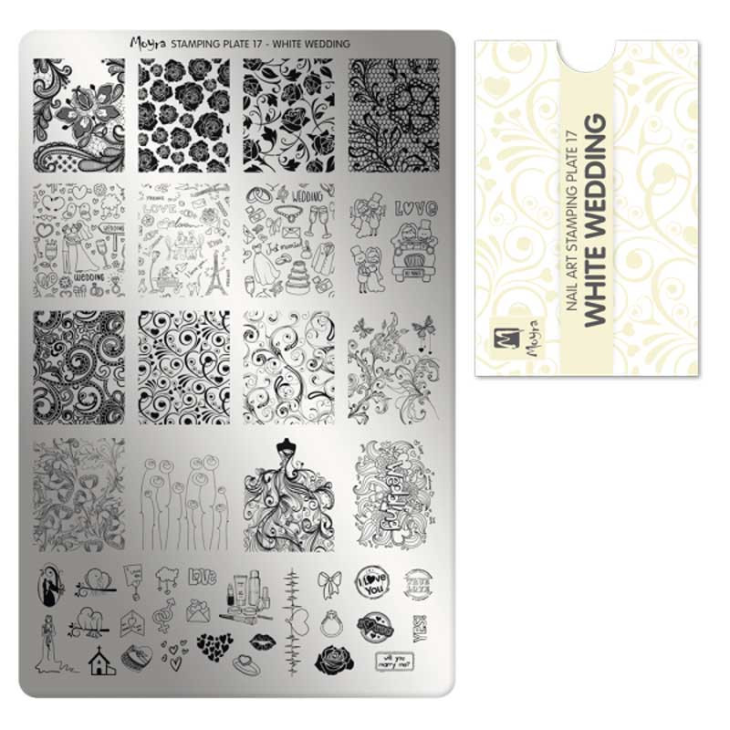Stamping plate Moyra - White Wedding - 17