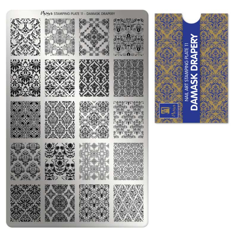 Stamping plate Moyra - Damask drapery - 11