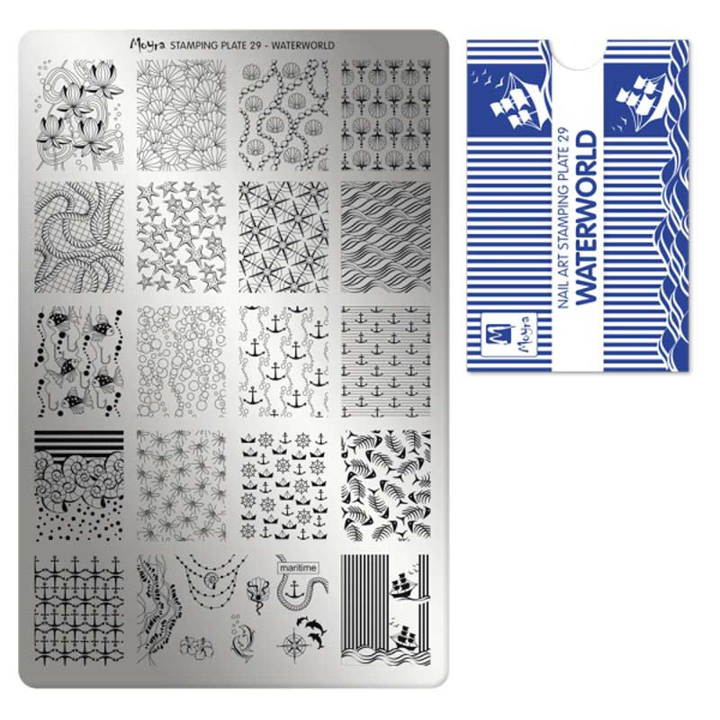 Stamping plate Moyra - Waterworld - 29