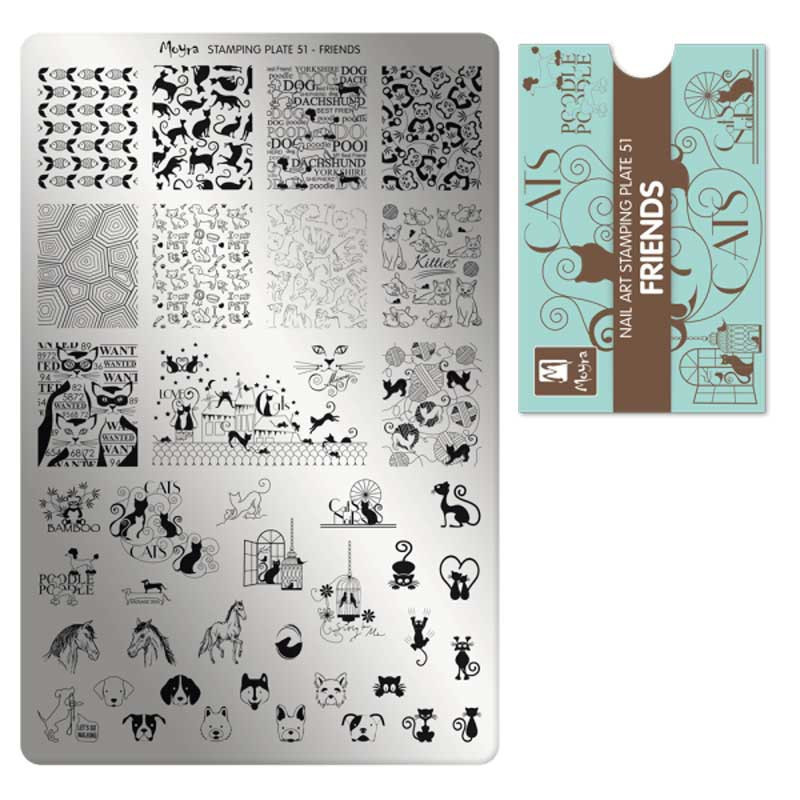 Stamping plate Moyra - Friends - 51