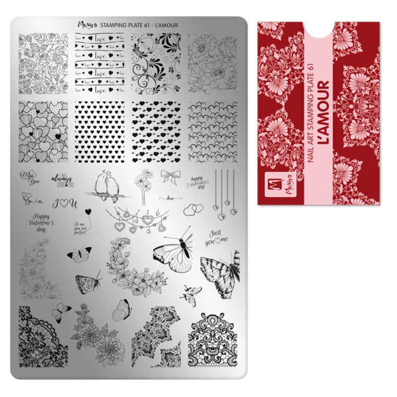 Stamping plate Moyra - L’amour - 61