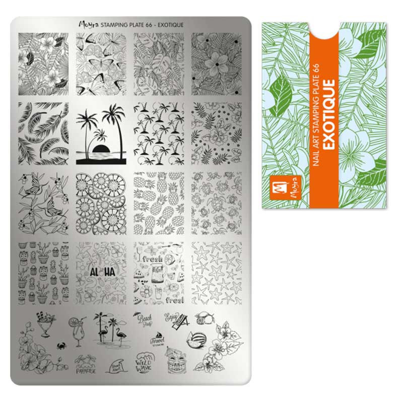 Stamping plate Moyra - Exotique - 66