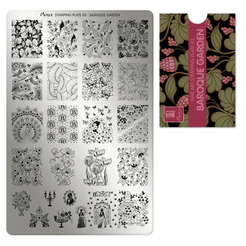 Stamping plate Moyra - Baroque Garden - 63