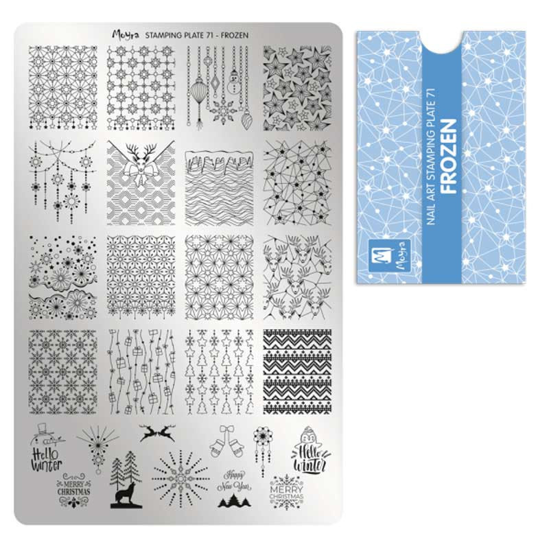 Stamping plate Moyra - Frozen - 71