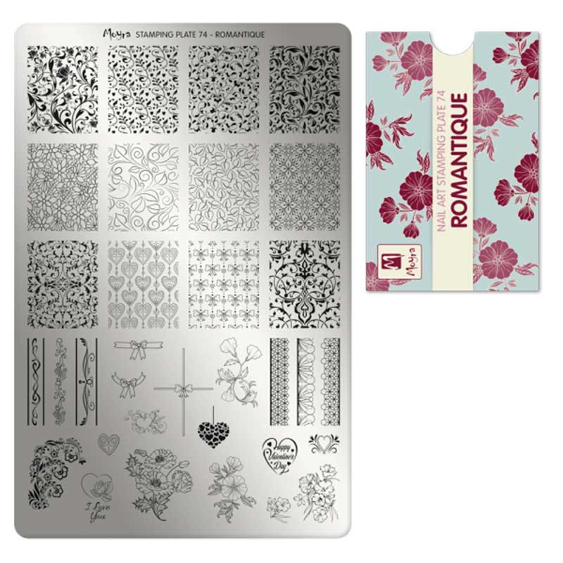 Stamping plate Moyra - Romantique - 74