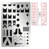 Stamping plate Moyra - Cuts - 60