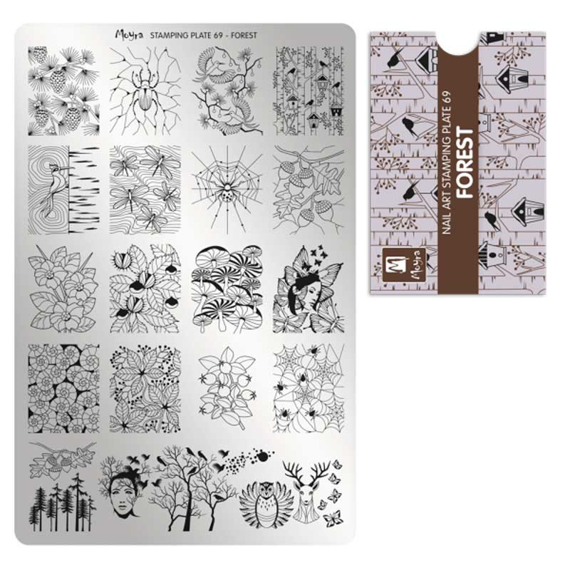 Stamping plate Moyra - Forest - 69