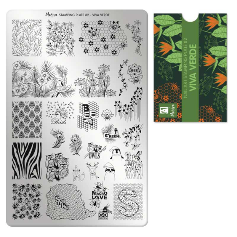 Stamping plate Moyra - Viva verde - 82