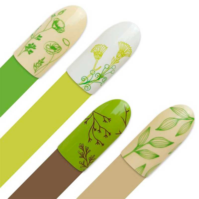 Tembeldamise plaat Moyra - Green leaves 2 - 97