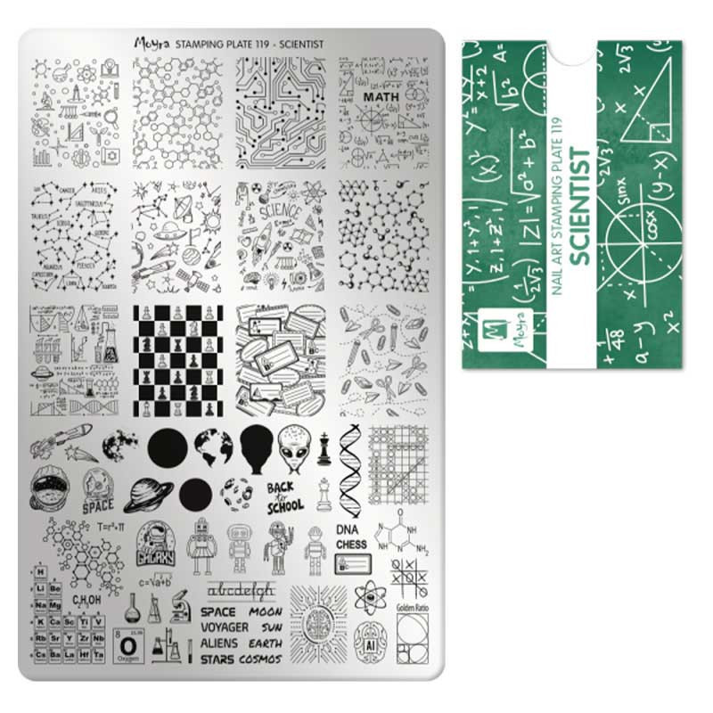 Stamping plate Moyra - Scientist - 119