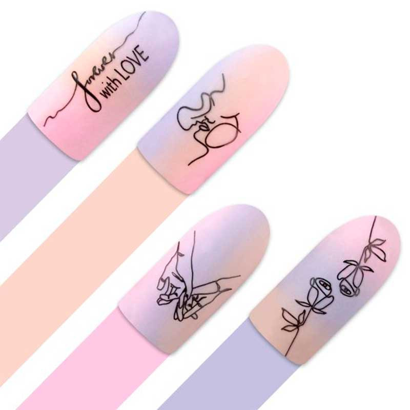 Stamping plate Moyra - Fine lines - 102