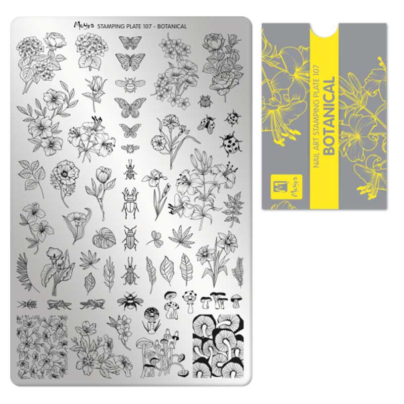Tembeldamise plaat Moyra - Botanical - 107