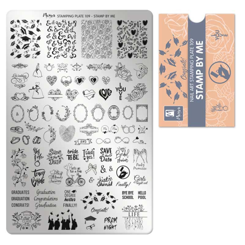 Stamping plate Moyra - Stamp by me - 109