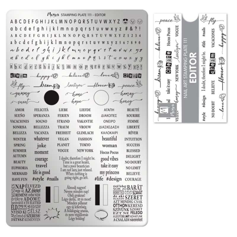 Tembeldamise plaat Moyra - Editor - 111