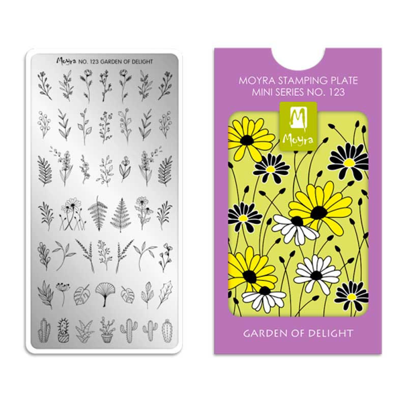 Stamping plate Moyra mini - Garden of delight - 123