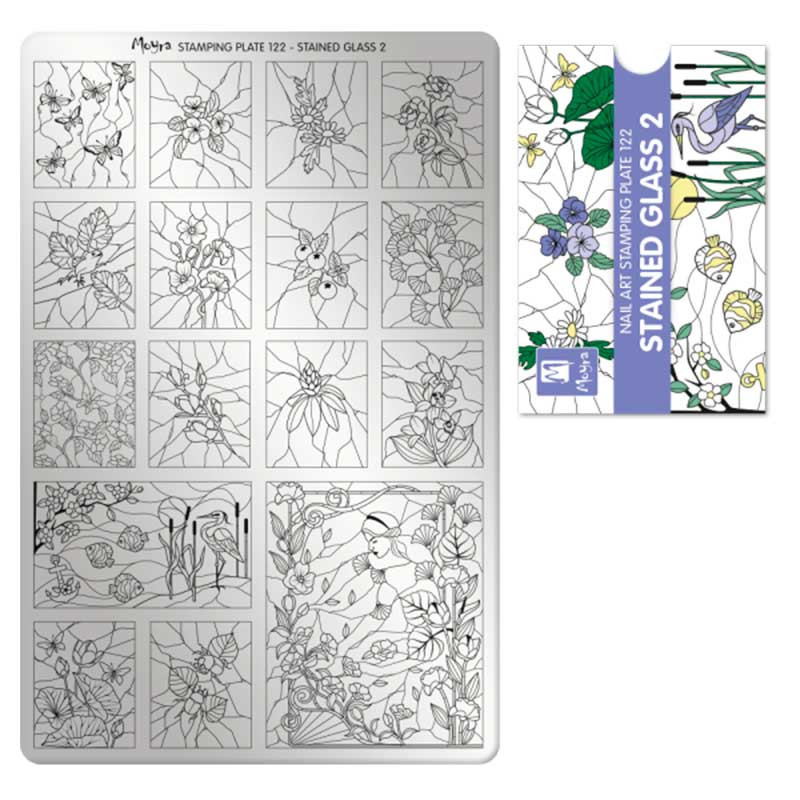 Tembeldamise plaat Moyra - Stained glass 2 - 122