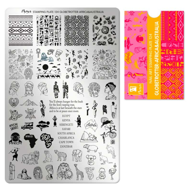 Stamping plate Moyra - Globetrotter – Africa&Australia - 124
