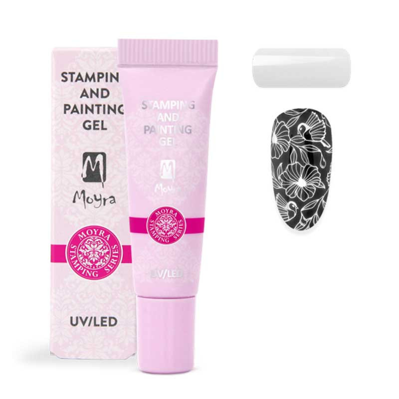 Gel-painting for stamping Moyra, White 01 - 7 ml