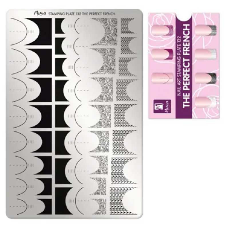 Stamping plate Moyra - The Perfect French - 132