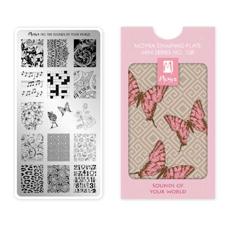 Stamping plate Moyra mini - Sounds of your world - 108