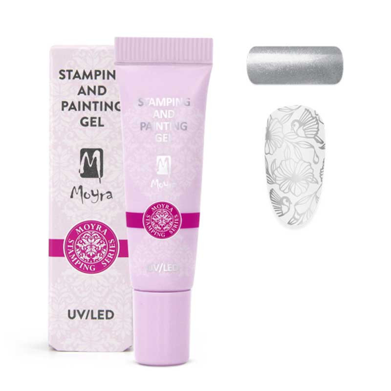 Gel-painting for stamping Moyra, Silver 19 - 7 ml