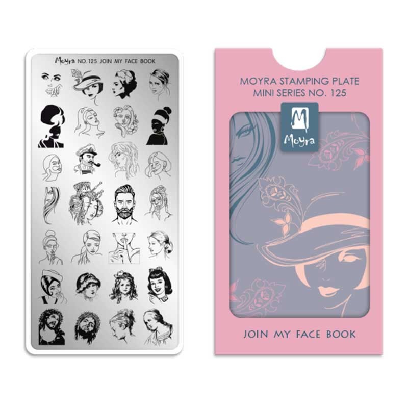 Пластина для стемпинга Moyra mini - Join My Face Book - 125