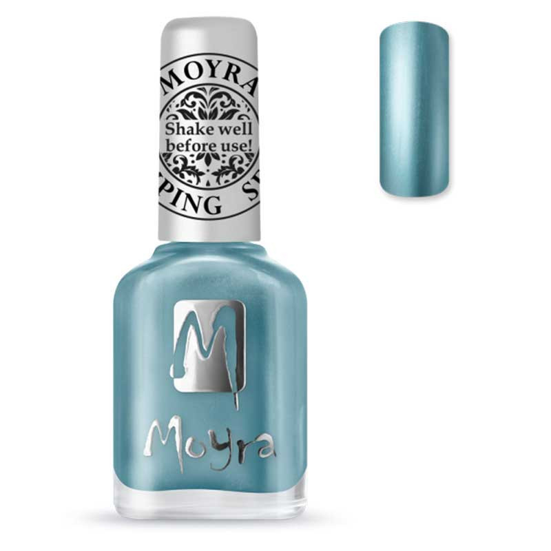 Stamping polish Moyra, SP26 - Chrome Blue
