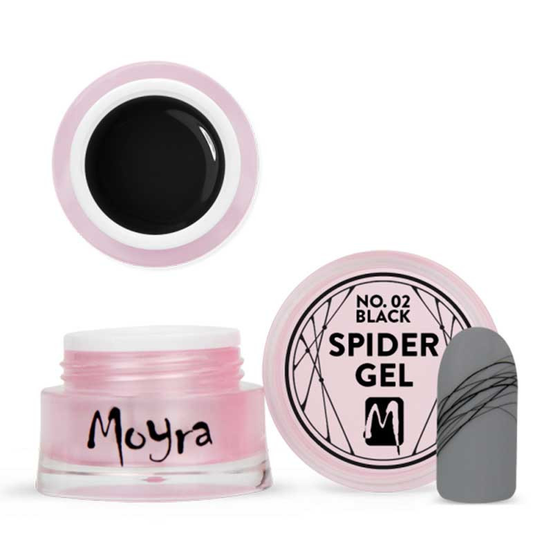 Гель-паутинка Moyra Spider gel No. 02 Black - 5 ml