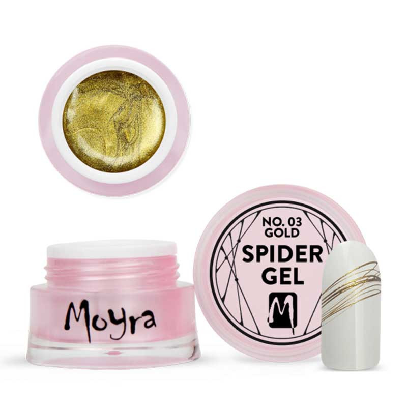 Гель-паутинка Moyra Spider gel No. 03 Gold - 5 ml