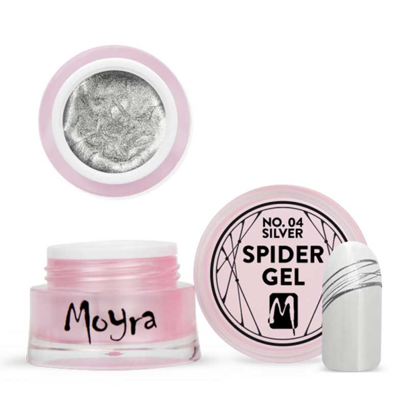 Гель-паутинка Moyra Spider gel No. 04 Silver - 5 ml