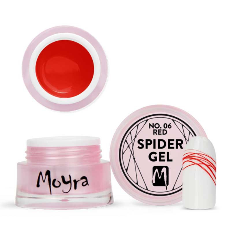 Гель-паутинка Moyra Spider gel No. 06 Red - 5 ml