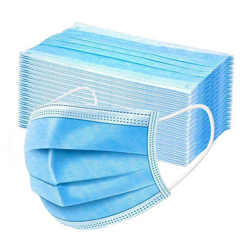 3-PLY DISPOSABLE FACE MASKS, 50 pcs