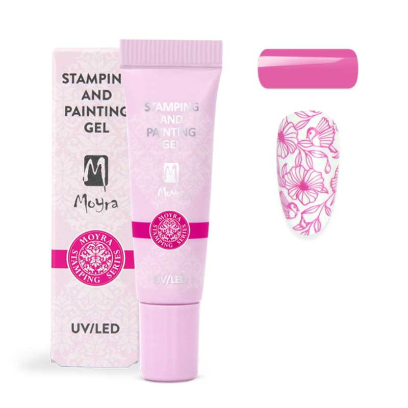 Moyra Stamping Gel Colour, vaaleanpunainen 03 - 7 ml