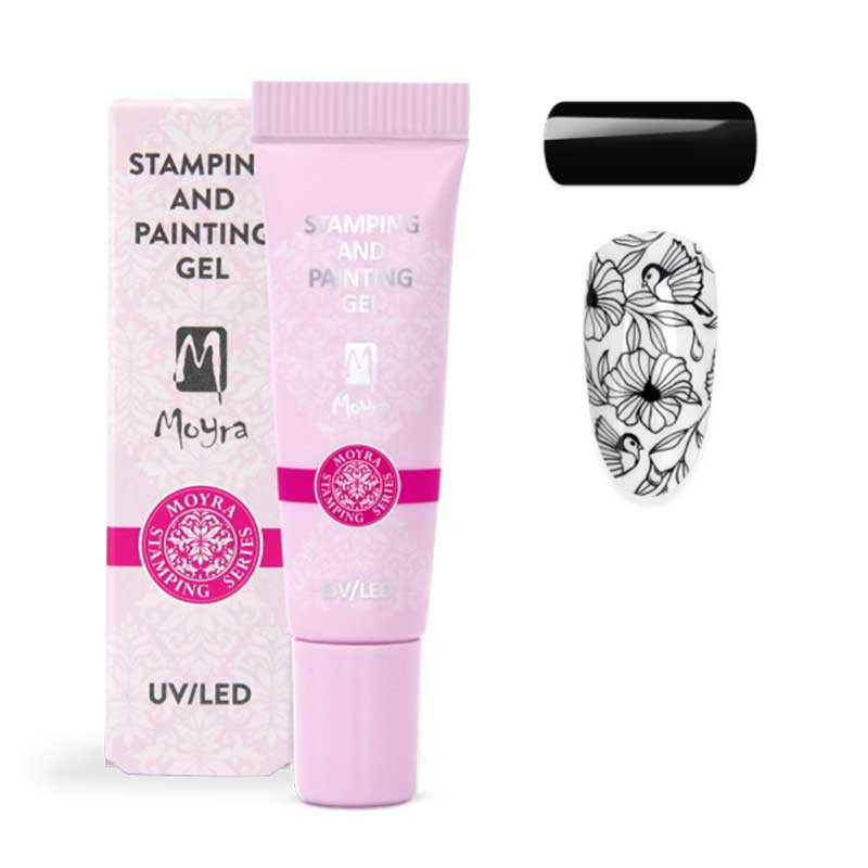 Moyra Gel Stamping Colour, musta 07 - 7 ml