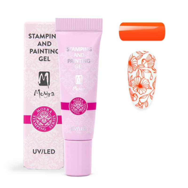 Moyra Gel Stamping Color, Bright Orange 11 - 7 ml