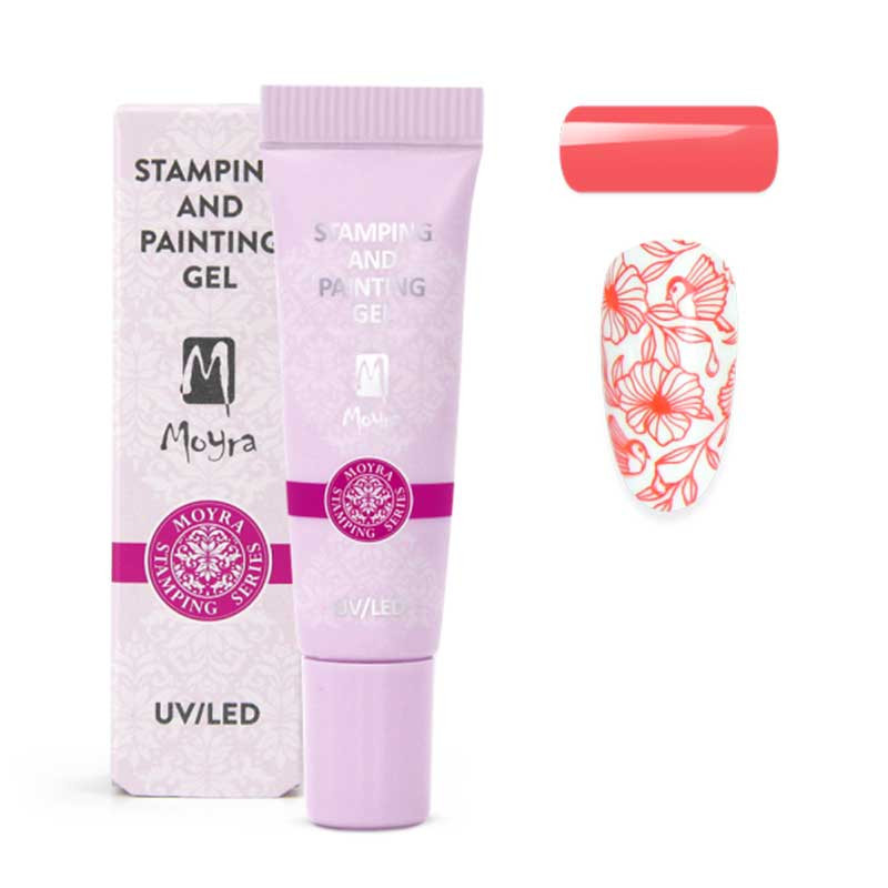 Moyra Gel Stamping Color, Coral 16 - 7 ml