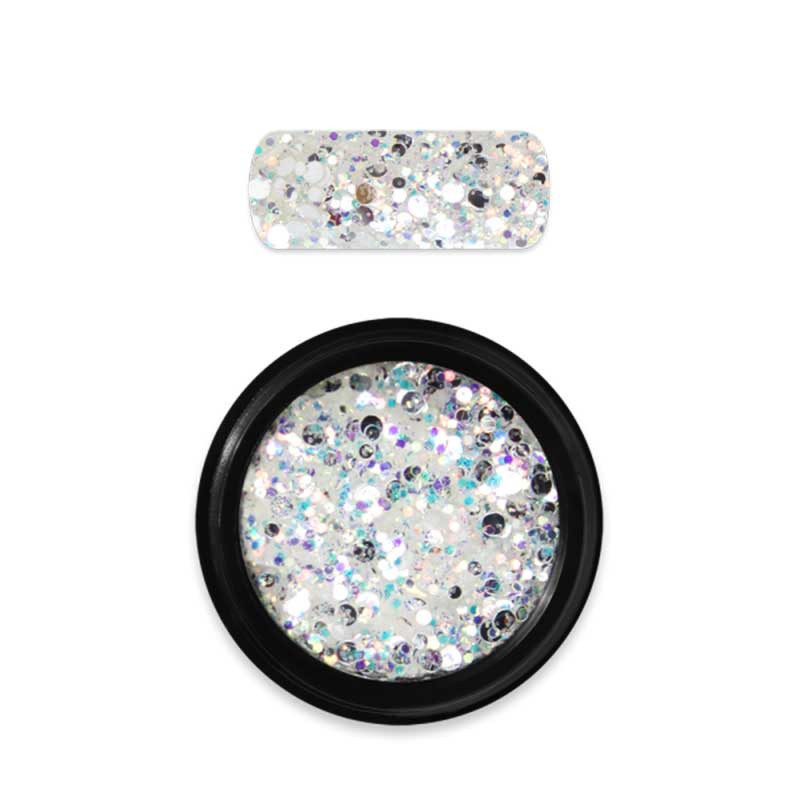 Moyra holo glitter mix nr 05 valge