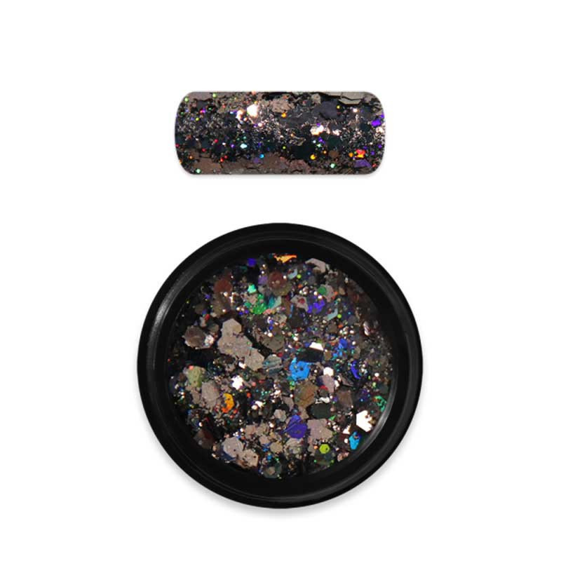 Moyra holo glitter mix nro 10 Musta