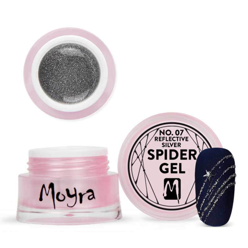 Moyra Spider geel nr. 07 Reflective Silver - 5 ml